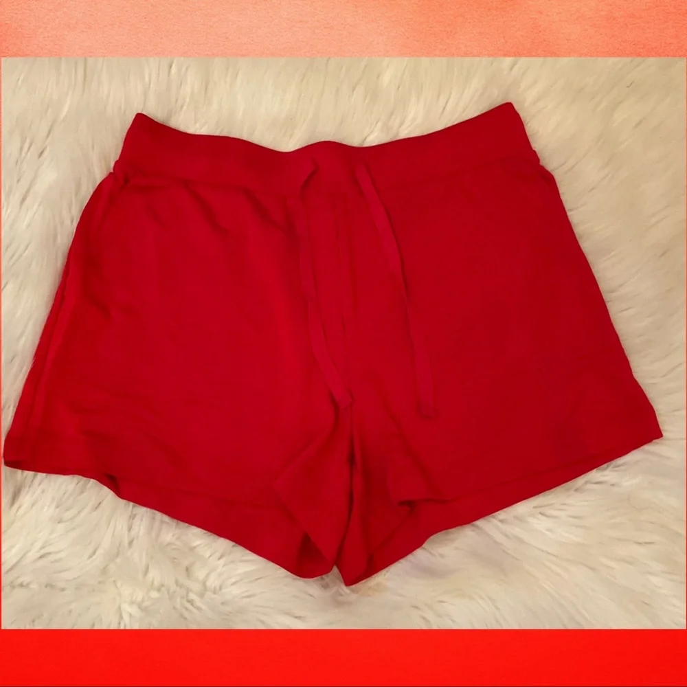 Lou & Grey Signaturesoft Drawstring Shorts - NWT - Medium - Tango Red